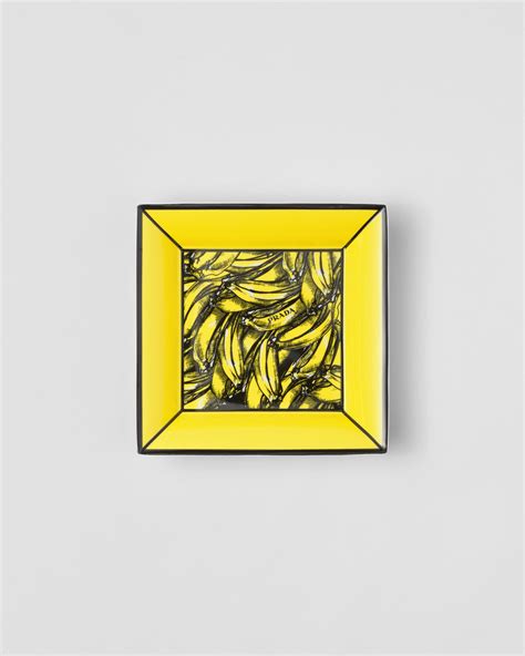 banana print prada|Large square porcelain catchall tray .